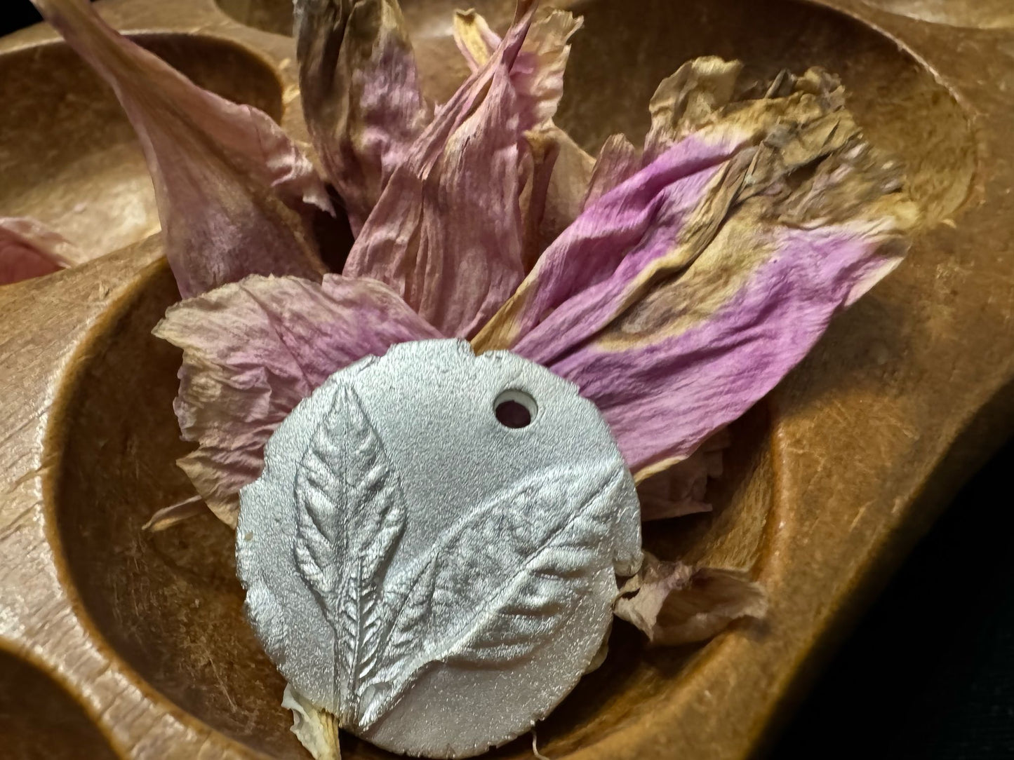French Laurel Tree Leaf Pendant