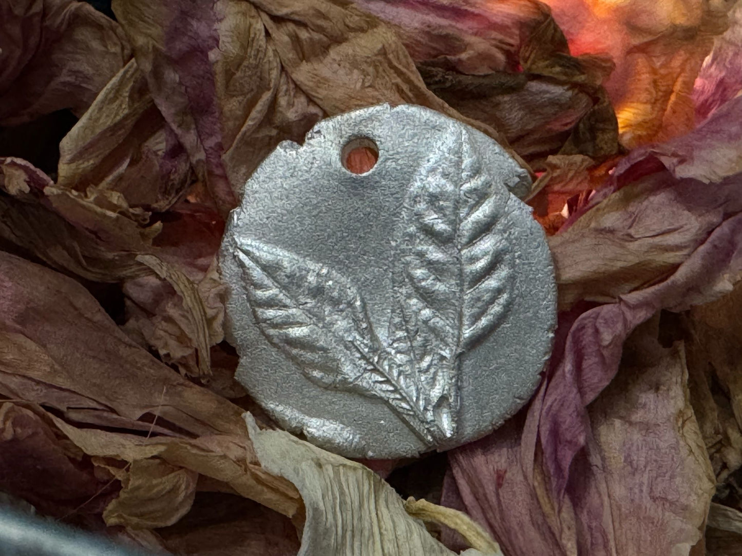 French Laurel Tree Leaf Pendant