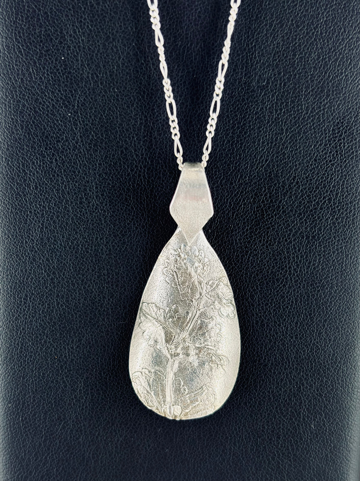 Butterfly Flower Pendant Fine Silver