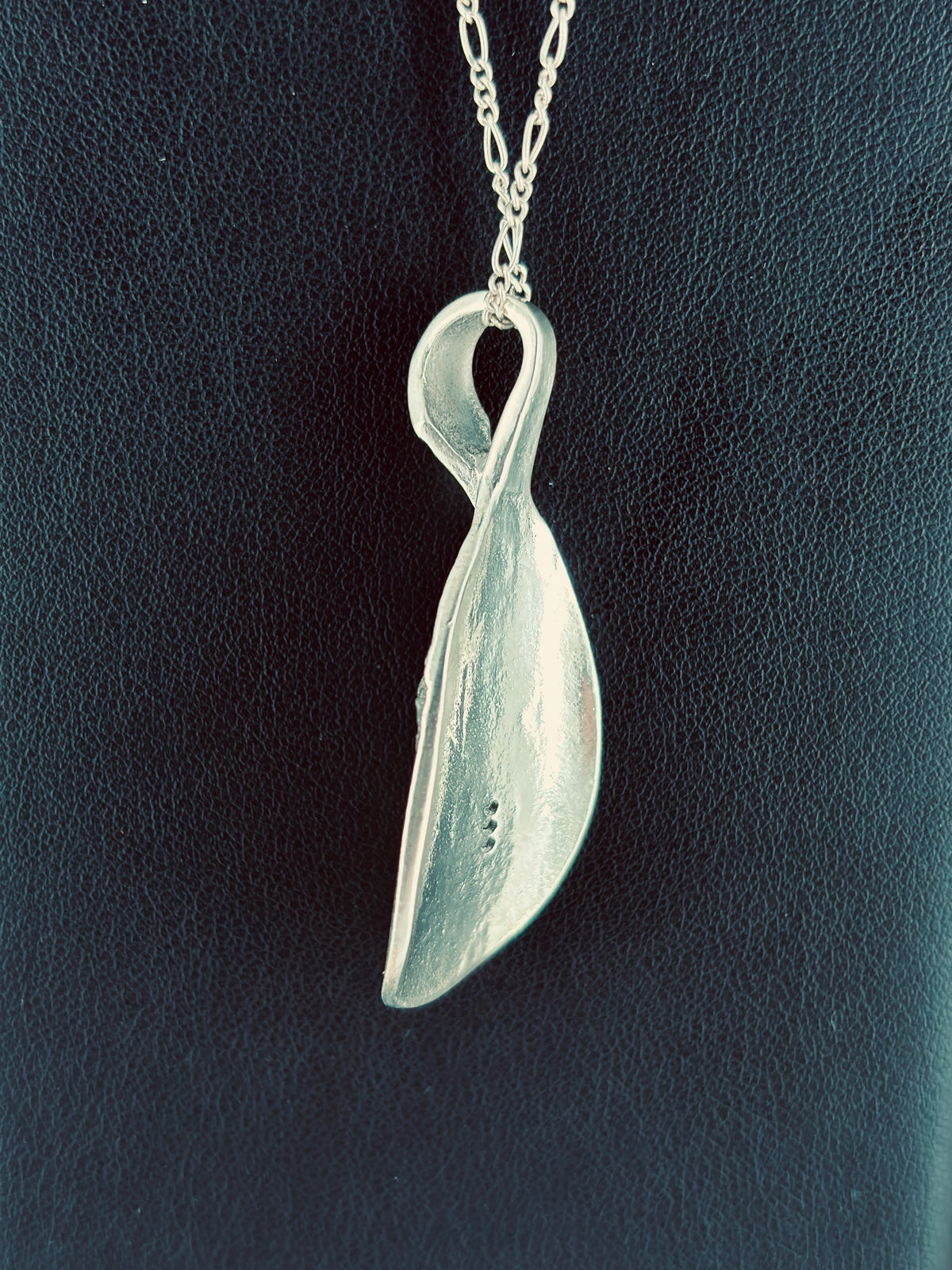 Butterfly Flower Pendant Fine Silver