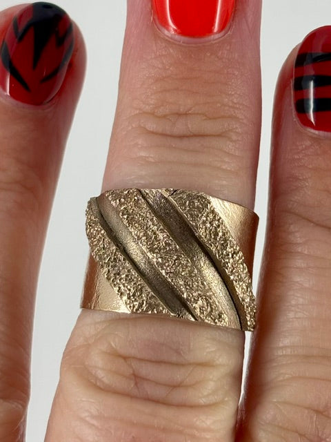 Iceland Stripes Ring in Bronze